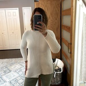 CAbi D-Ring Ribbed Sweater